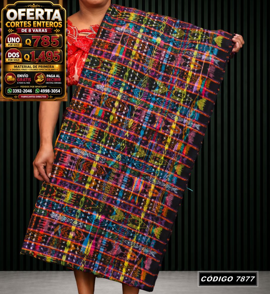 Corte Típico Hilo Alemán de 8 Varas — Q785 | Diseño tradicional guatemalteco