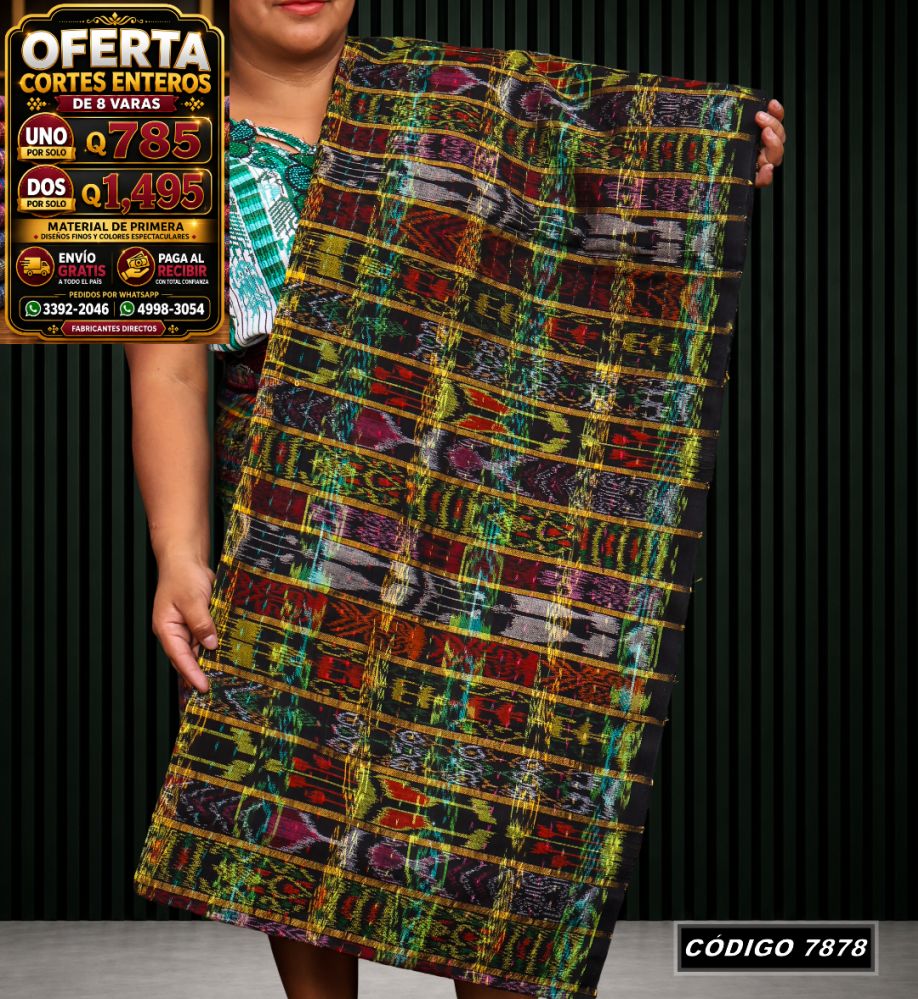 Corte Típico Hilo Alemán de 8 Varas — Q785 | Diseño tradicional guatemalteco
