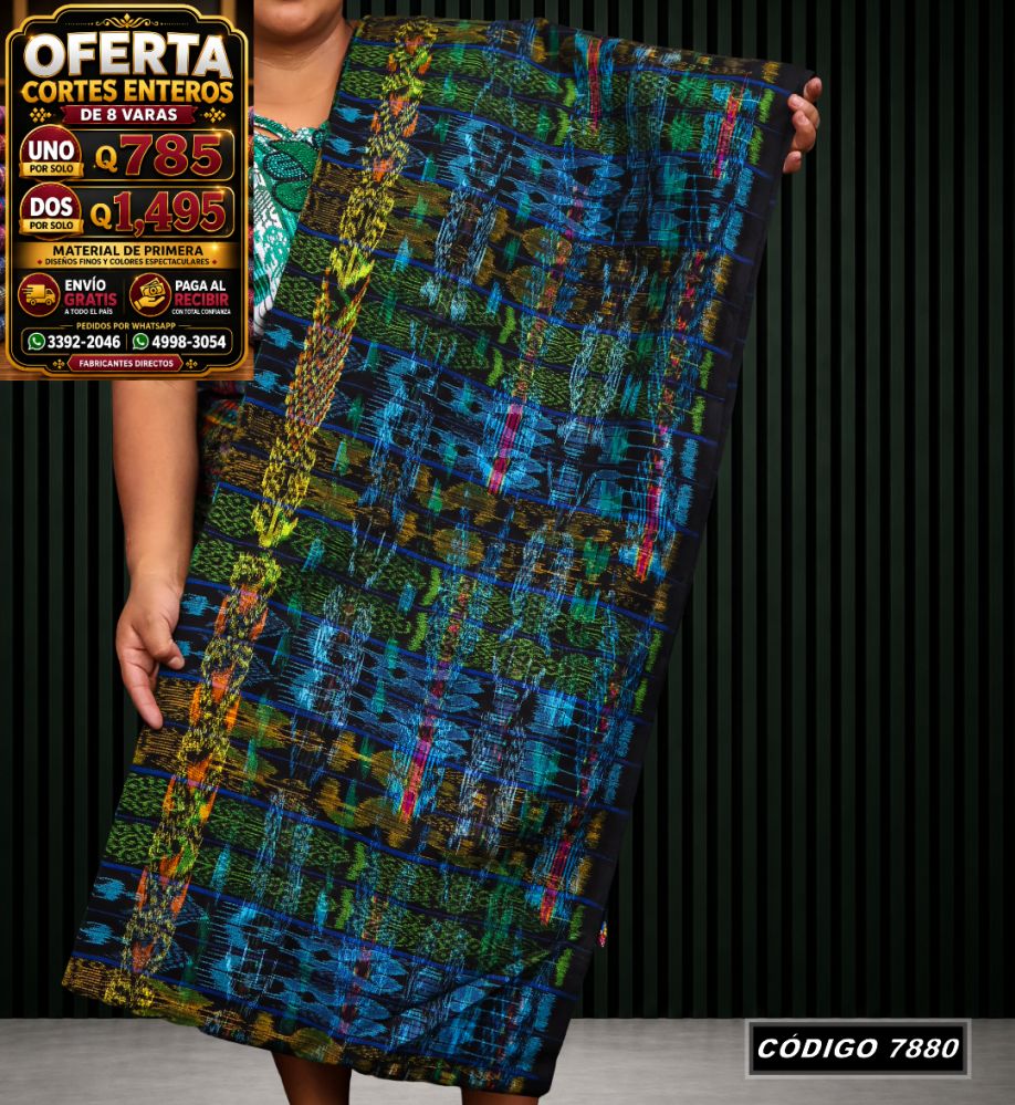Corte Típico Hilo Alemán de 8 Varas — Q785 | Diseño tradicional guatemalteco