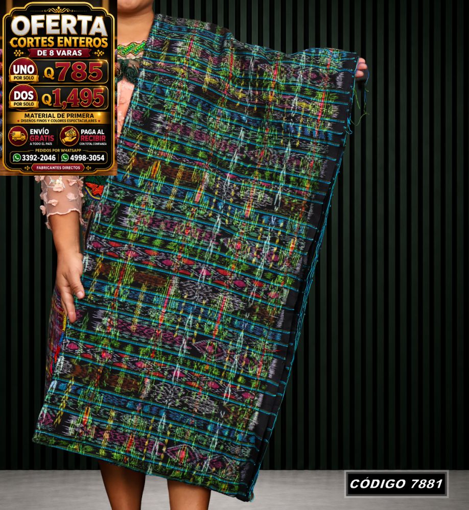 Corte Típico Hilo Alemán de 8 Varas — Q785 | Diseño tradicional guatemalteco