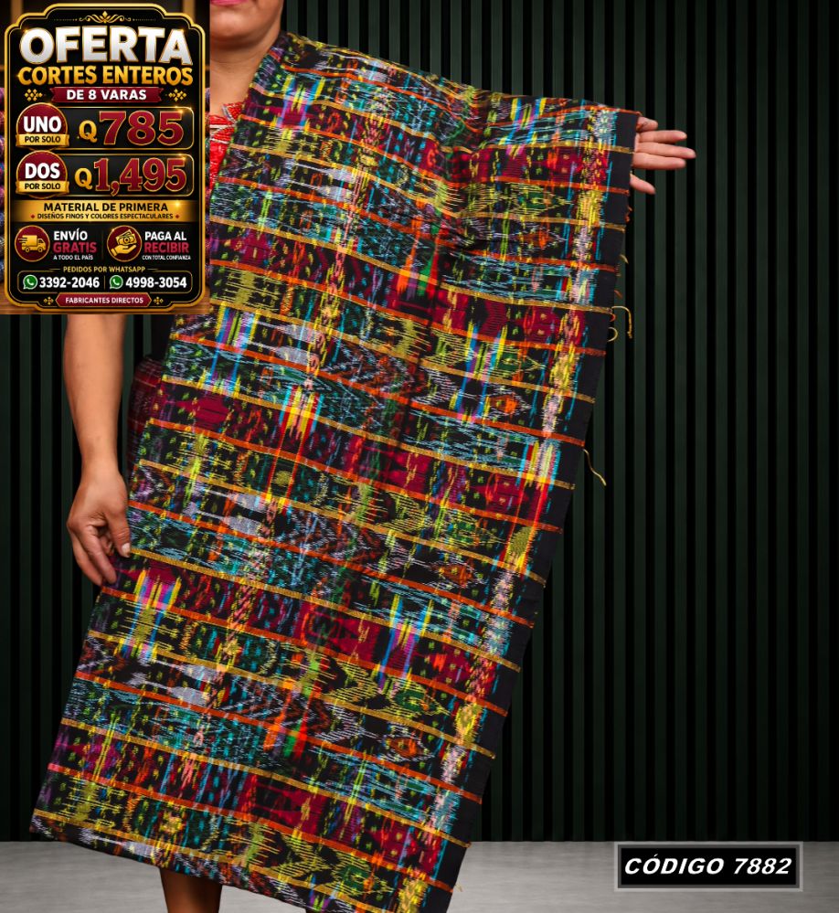 Corte Típico Hilo Alemán de 8 Varas — Q785 | Diseño tradicional guatemalteco