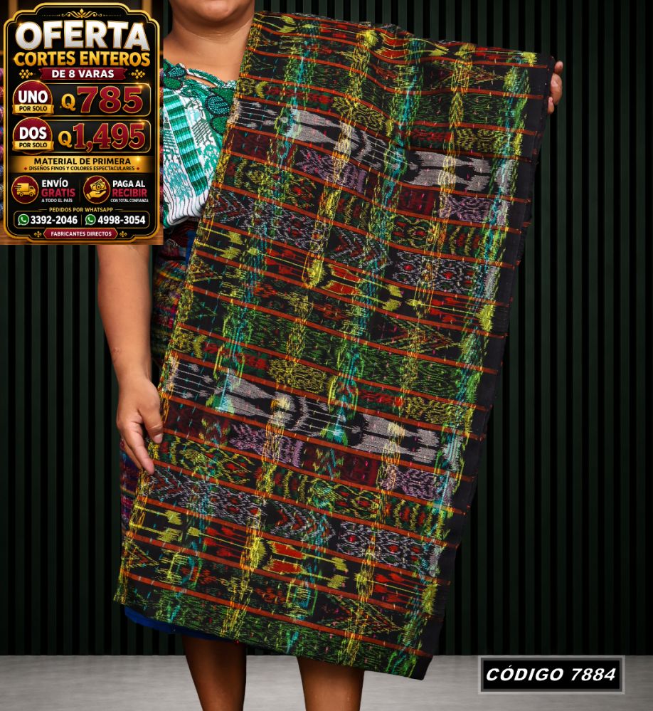 Corte Típico Hilo Alemán de 8 Varas — Q785 | Diseño tradicional guatemalteco