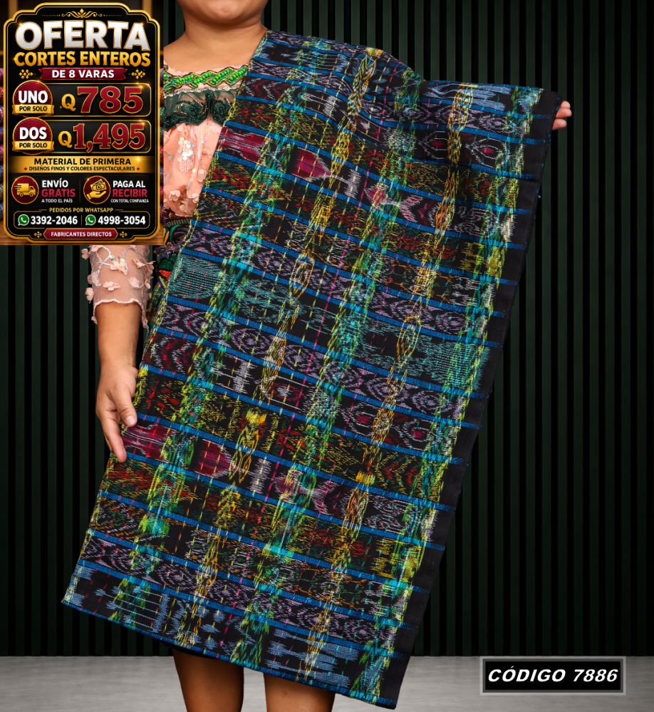 Corte Típico Hilo Alemán de 8 Varas — Q785 | Diseño tradicional guatemalteco