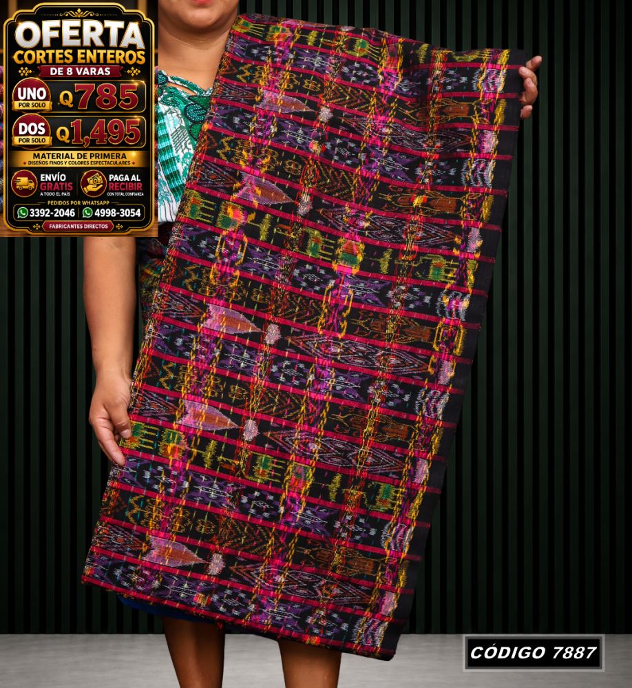 Corte Típico Hilo Alemán de 8 Varas — Q785 | Diseño tradicional guatemalteco