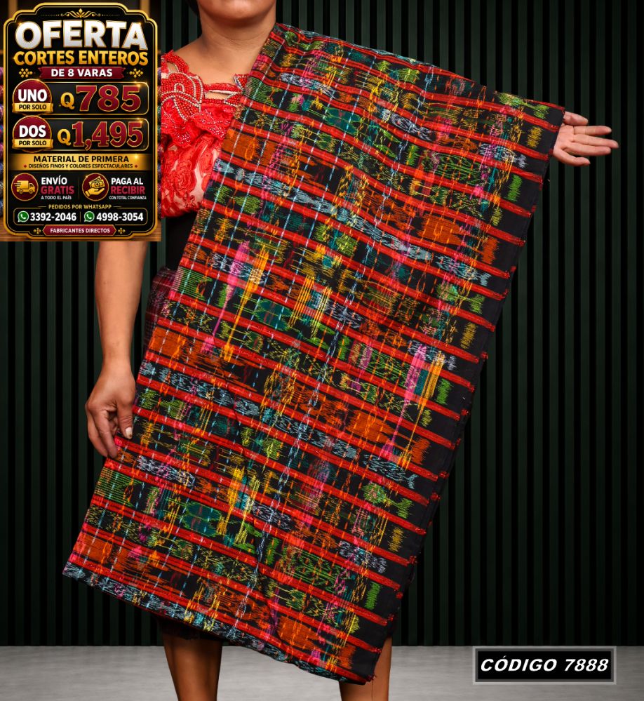 Corte Típico Hilo Alemán de 8 Varas — Q785 | Diseño tradicional guatemalteco