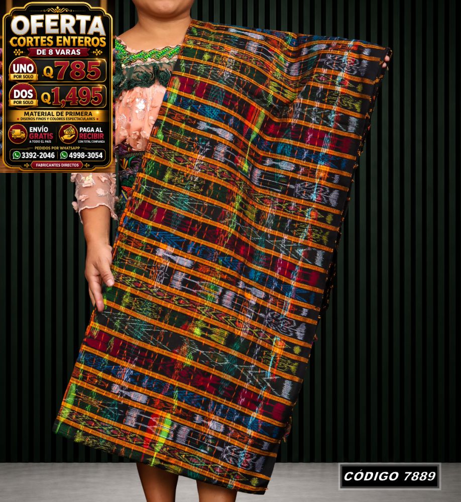 Corte Típico Hilo Alemán de 8 Varas — Q785 | Diseño tradicional guatemalteco