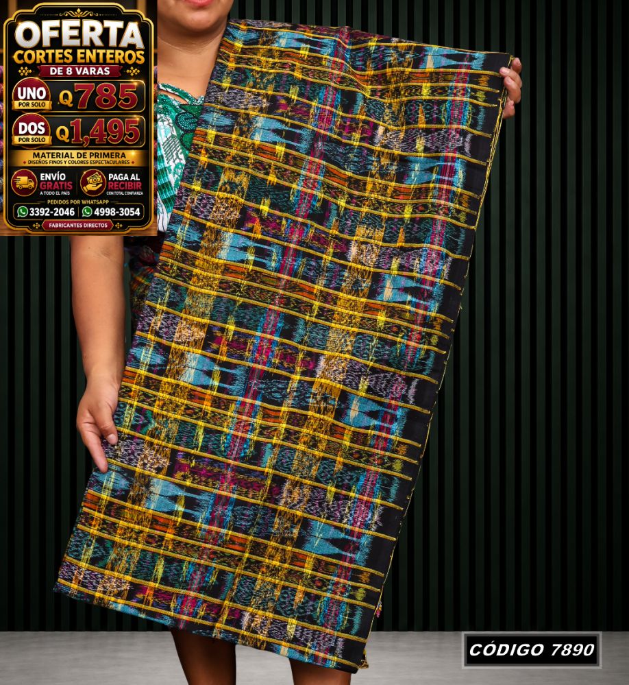 Corte Típico Hilo Alemán de 8 Varas — Q785 | Diseño tradicional guatemalteco