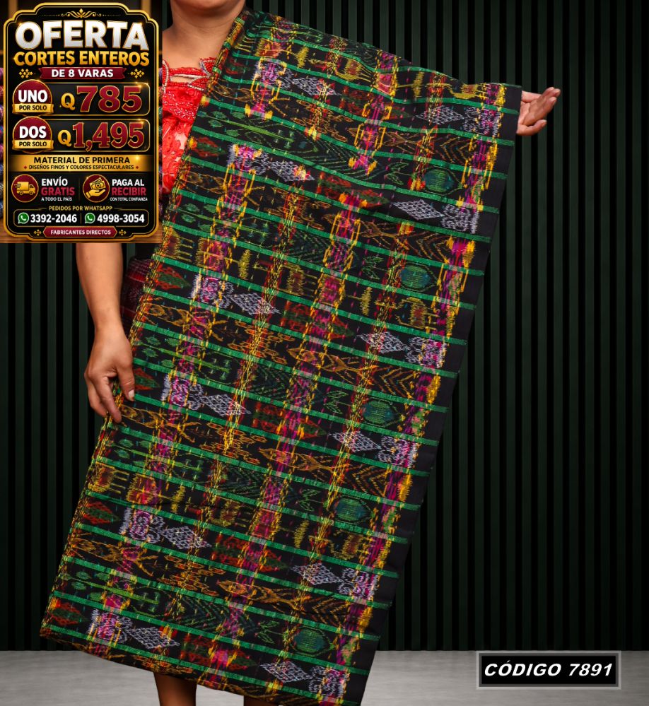 Corte Típico Hilo Alemán de 8 Varas — Q785 | Diseño tradicional guatemalteco