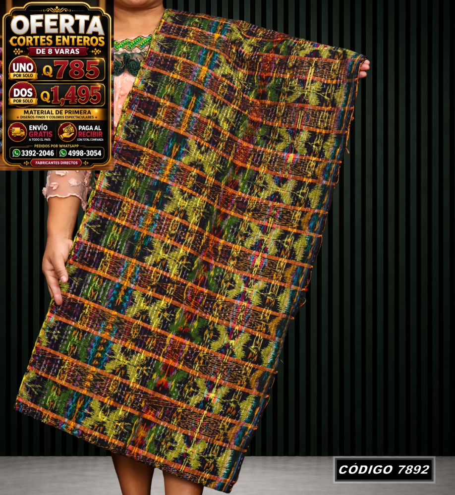 Corte Típico Hilo Alemán de 8 Varas — Q785 | Diseño tradicional guatemalteco
