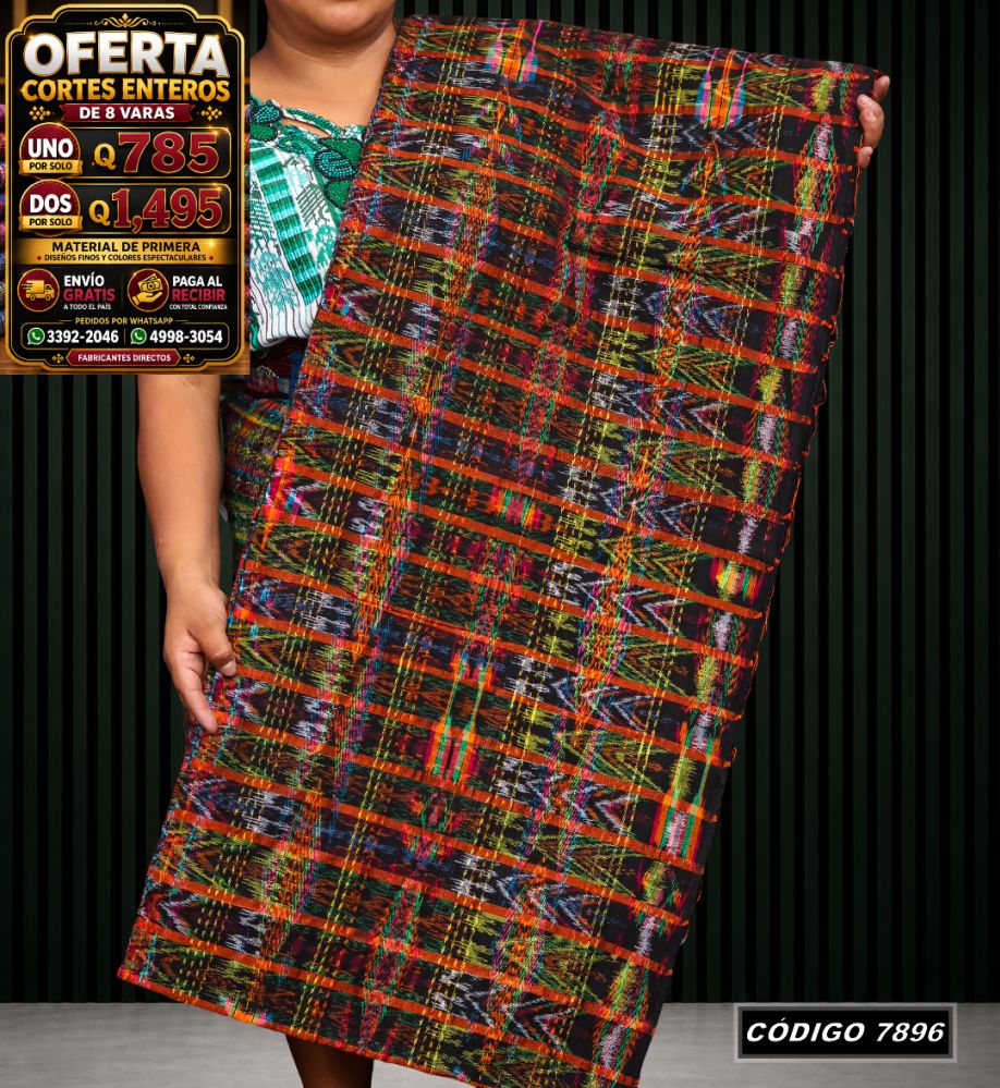 Corte Típico Hilo Alemán de 8 Varas — Q785 | Diseño tradicional guatemalteco