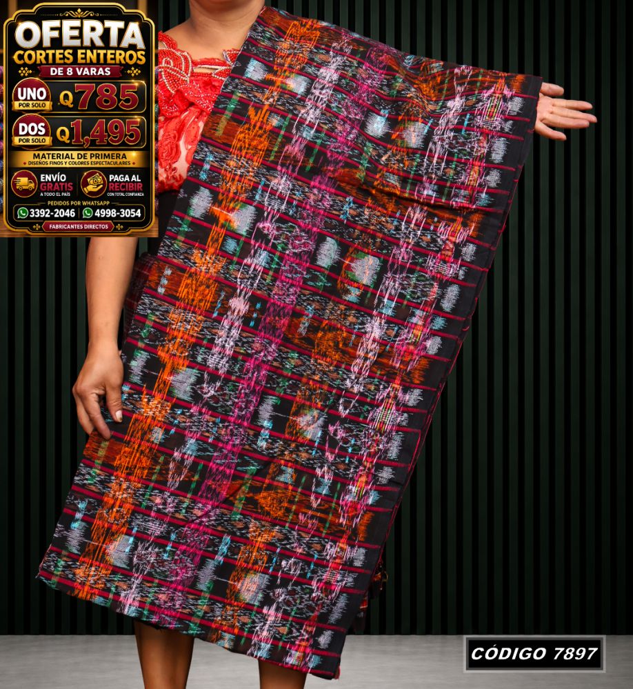 Corte Típico Hilo Alemán de 8 Varas — Q785 | Diseño tradicional guatemalteco
