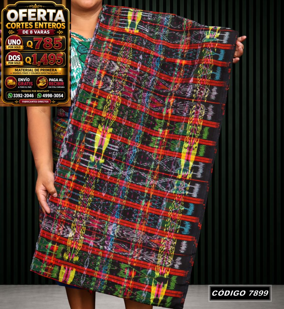 Corte Típico Hilo Alemán de 8 Varas — Q785 | Diseño tradicional guatemalteco