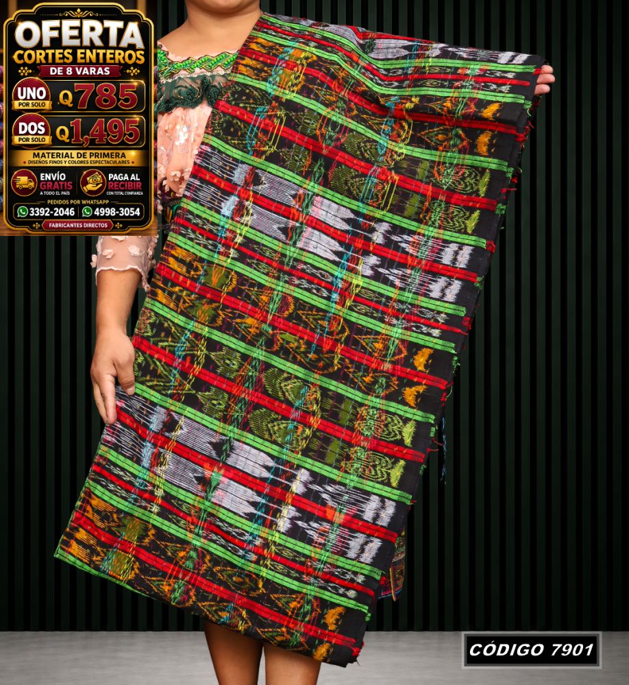 Corte Típico Hilo Alemán de 8 Varas — Q785 | Diseño tradicional guatemalteco