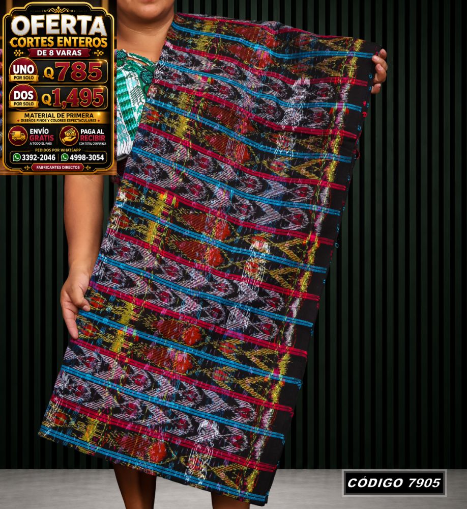 Corte Típico Hilo Alemán de 8 Varas — Q785 | Diseño tradicional guatemalteco