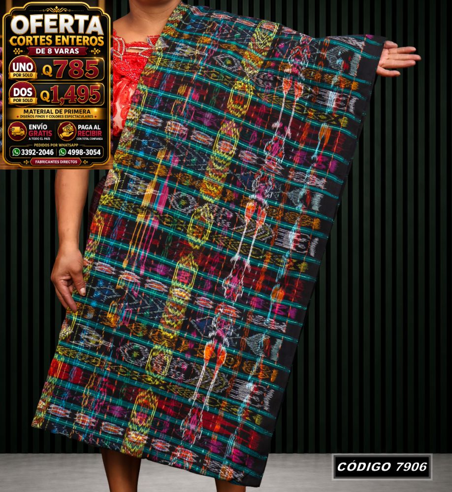 Corte Típico Hilo Alemán de 8 Varas — Q785 | Diseño tradicional guatemalteco