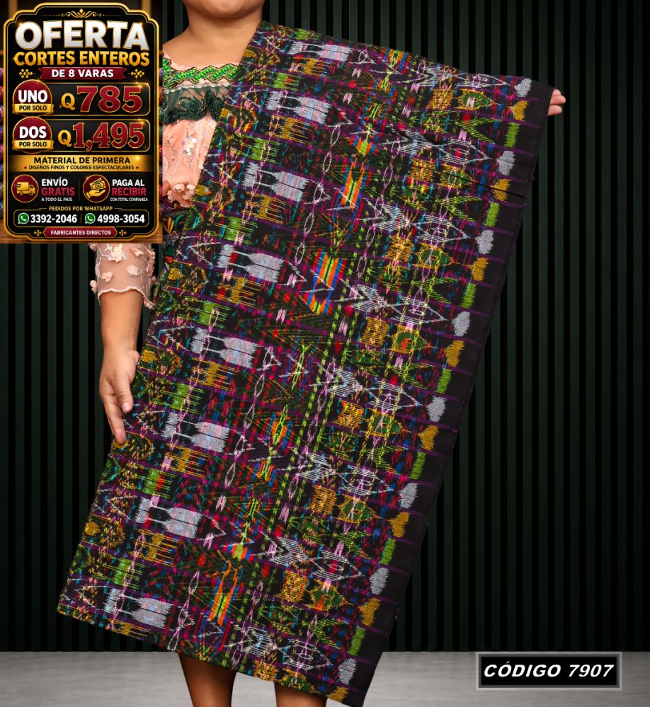 Corte Típico Hilo Alemán de 8 Varas — Q785 | Diseño tradicional guatemalteco