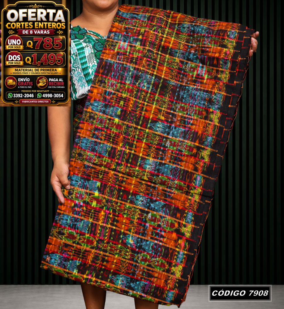 Corte Típico Hilo Alemán de 8 Varas — Q785 | Diseño tradicional guatemalteco