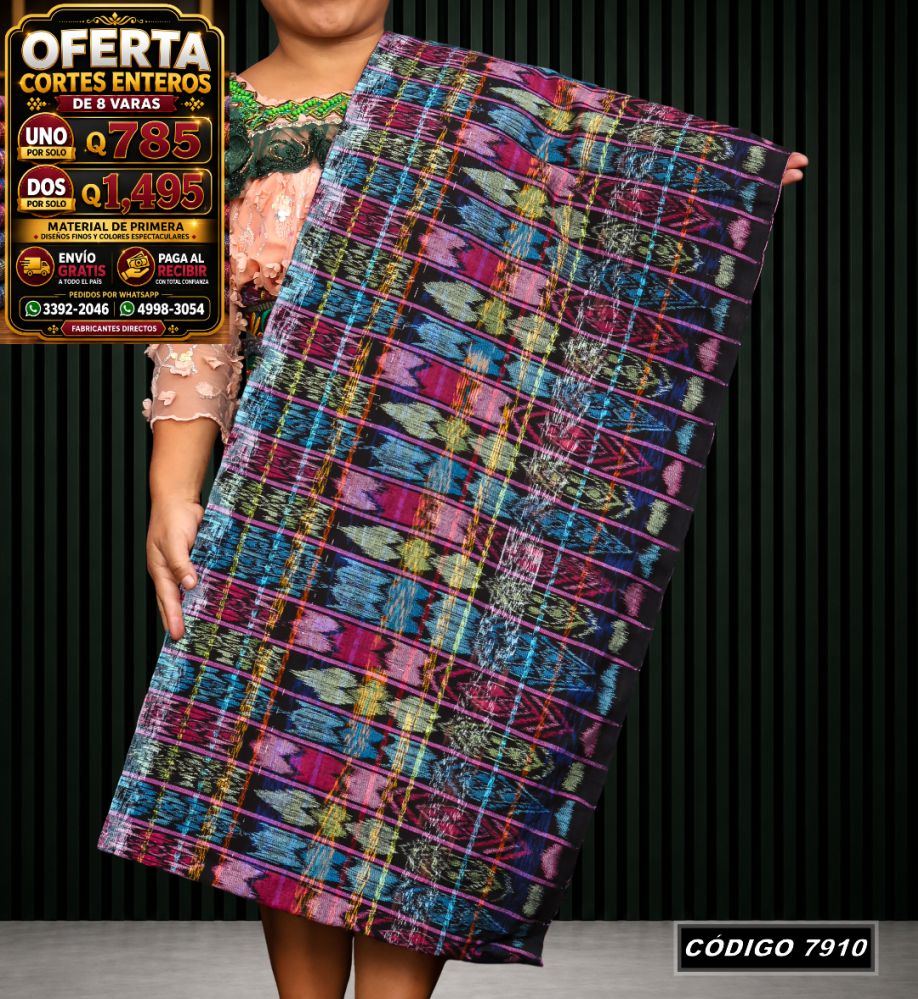 Corte Típico Hilo Alemán de 8 Varas — Q785 | Diseño tradicional guatemalteco