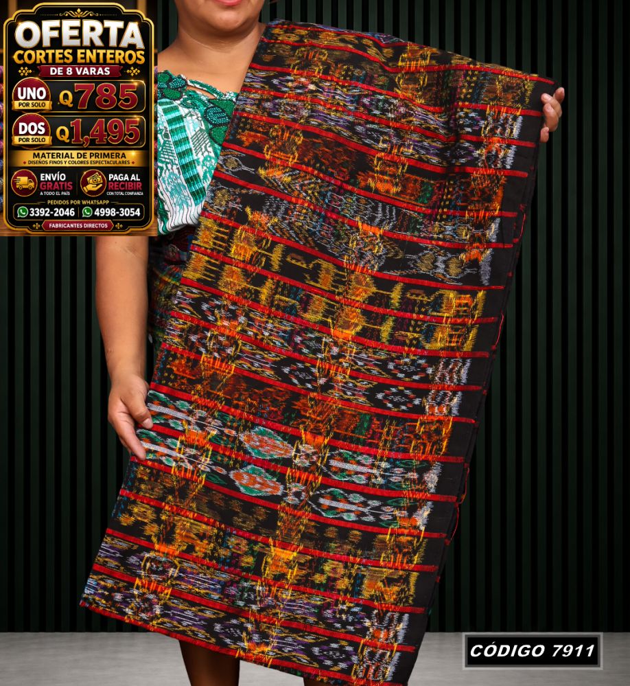 Corte Típico Hilo Alemán de 8 Varas — Q785 | Diseño tradicional guatemalteco
