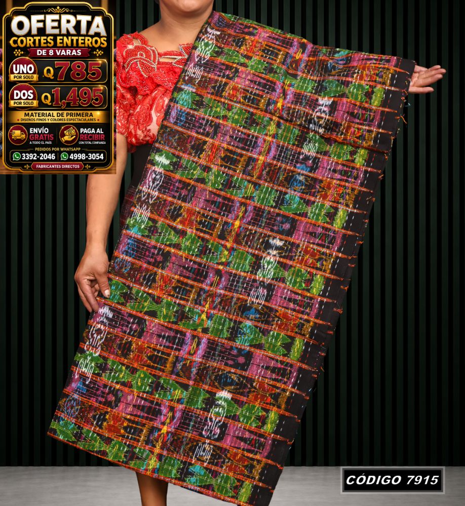 Corte Típico Hilo Alemán de 8 Varas — Q785 | Diseño tradicional guatemalteco