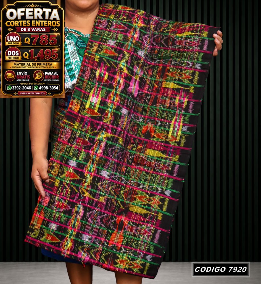 Corte Típico Hilo Alemán de 8 Varas — Q785 | Diseño tradicional guatemalteco