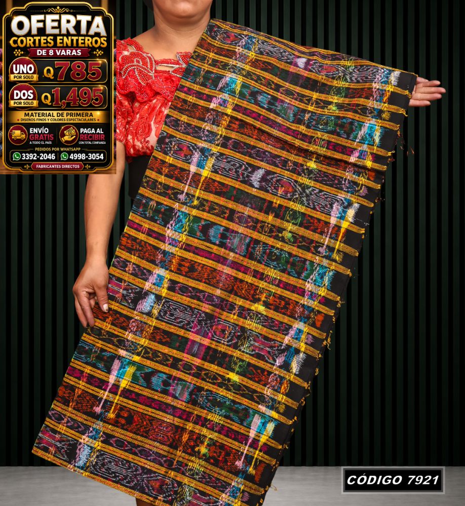 Corte Típico Hilo Alemán de 8 Varas — Q785 | Diseño tradicional guatemalteco