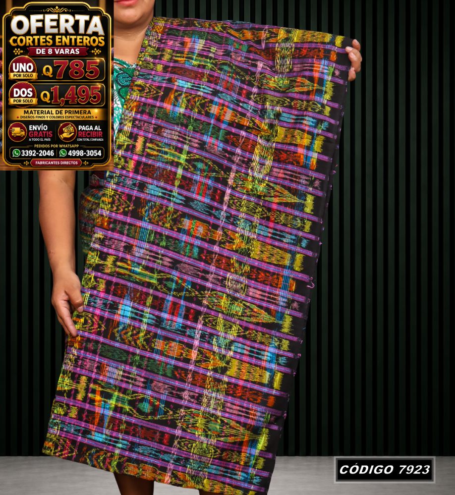 Corte Típico Hilo Alemán de 8 Varas — Q785 | Diseño tradicional guatemalteco