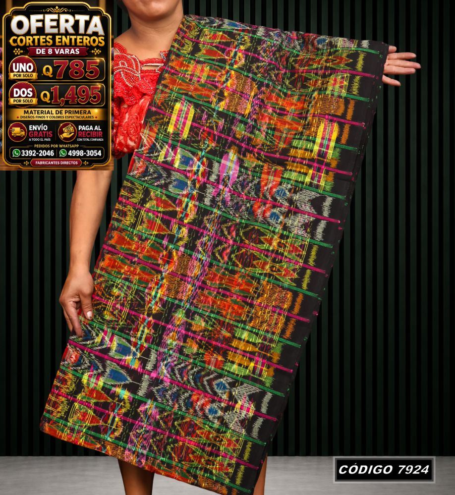 Corte Típico Hilo Alemán de 8 Varas — Q785 | Diseño tradicional guatemalteco