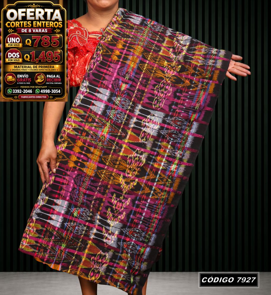 Corte Típico Hilo Alemán de 8 Varas — Q785 | Diseño tradicional guatemalteco