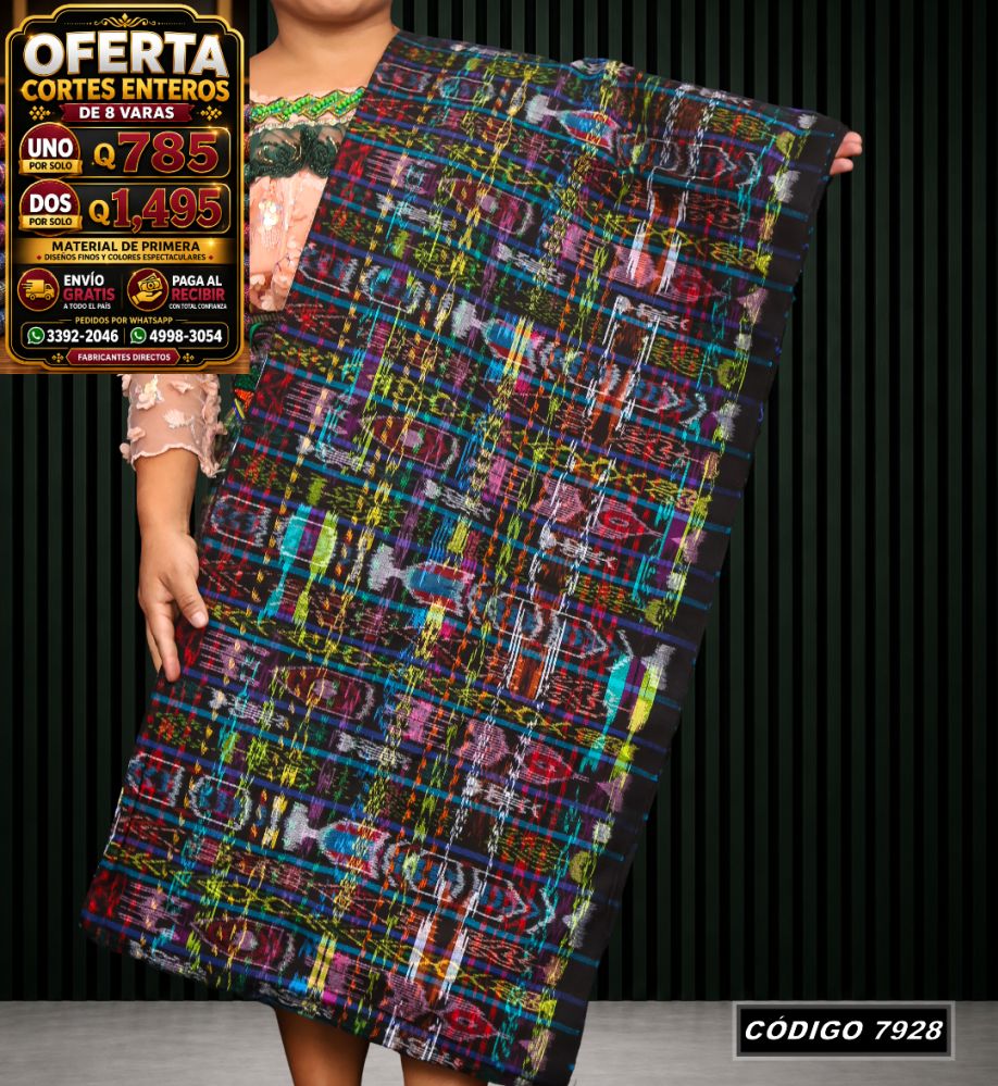 Corte Típico Hilo Alemán de 8 Varas — Q785 | Diseño tradicional guatemalteco