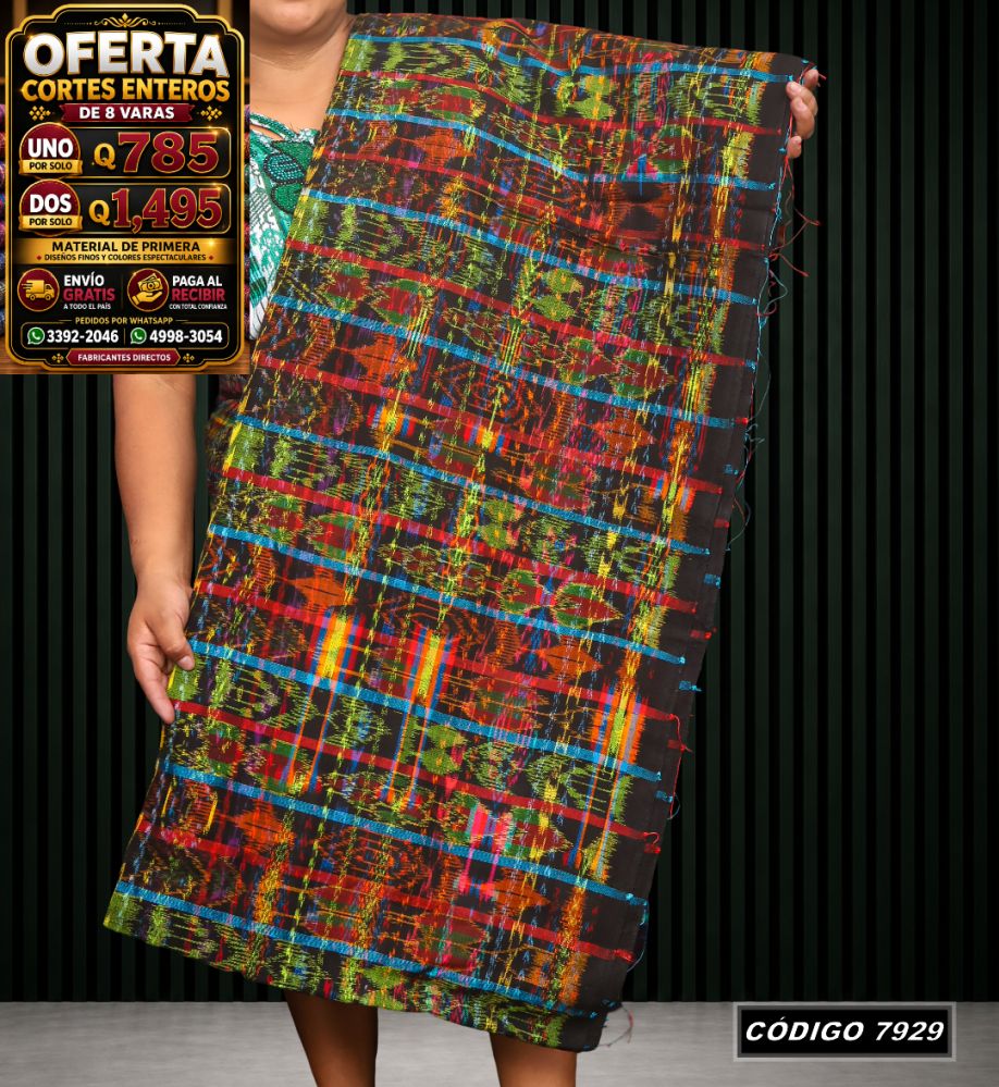 Corte Típico Hilo Alemán de 8 Varas — Q785 | Diseño tradicional guatemalteco