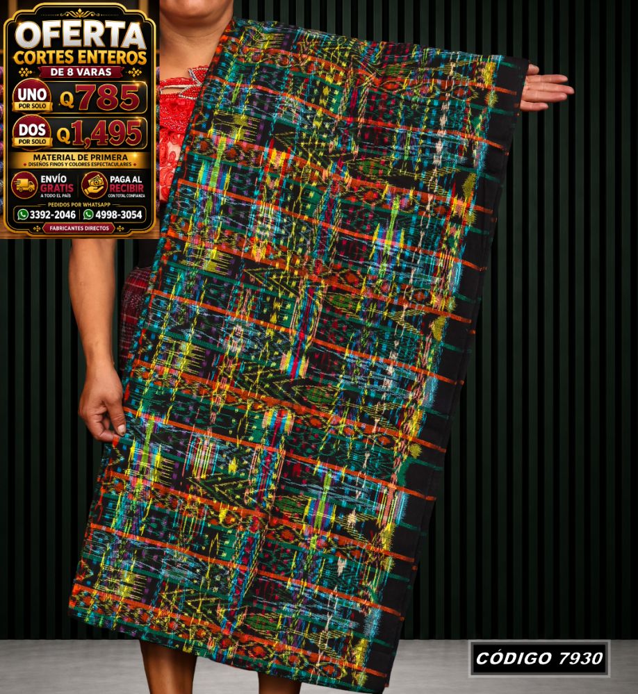 Corte Típico Hilo Alemán de 8 Varas — Q785 | Diseño tradicional guatemalteco