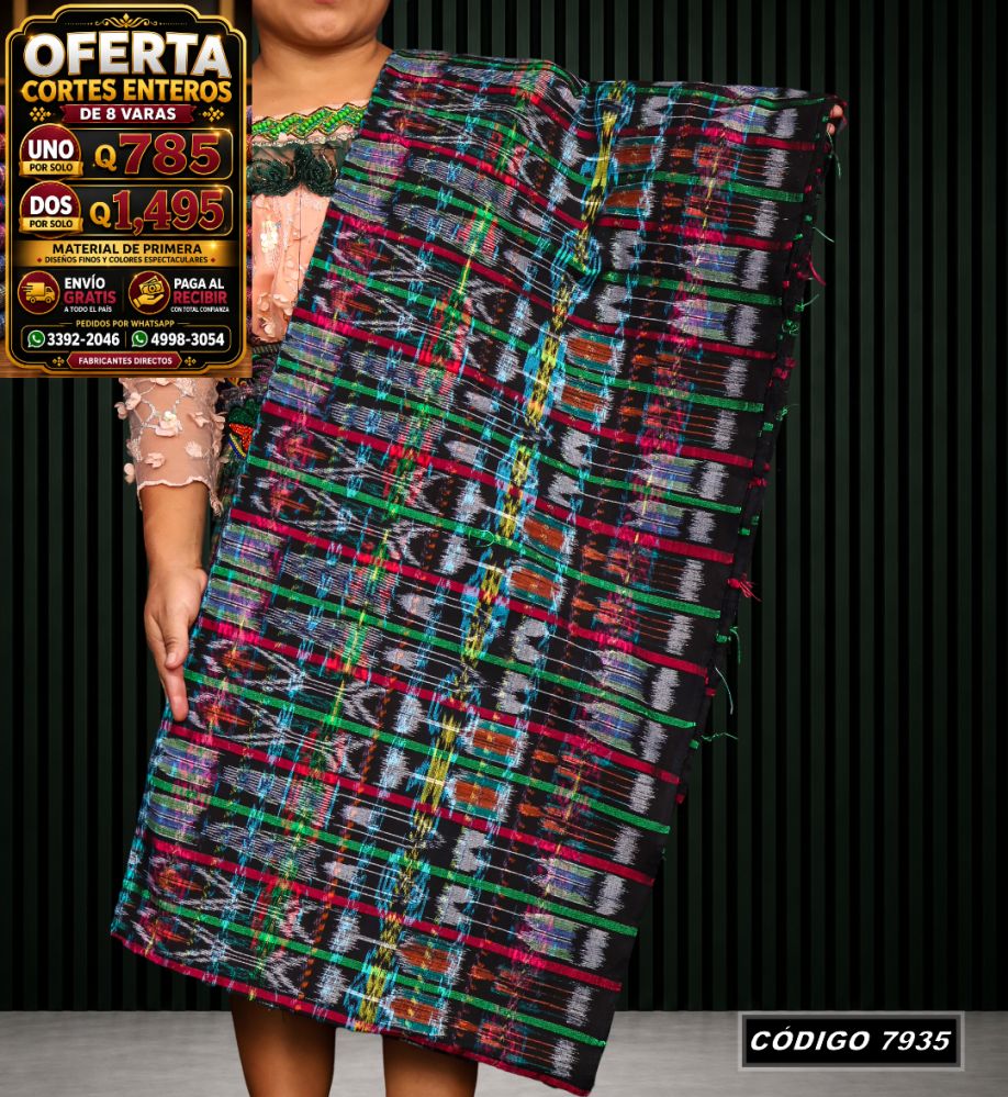 Corte Típico Hilo Alemán de 8 Varas — Q785 | Diseño tradicional guatemalteco