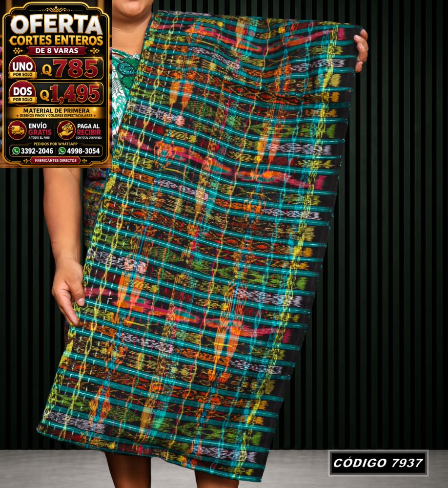 Corte Típico Hilo Alemán de 8 Varas — Q785 | Diseño tradicional guatemalteco