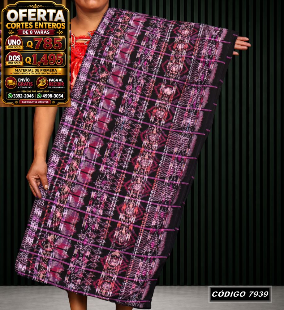 Corte Típico Hilo Alemán de 8 Varas — Q785 | Diseño tradicional guatemalteco