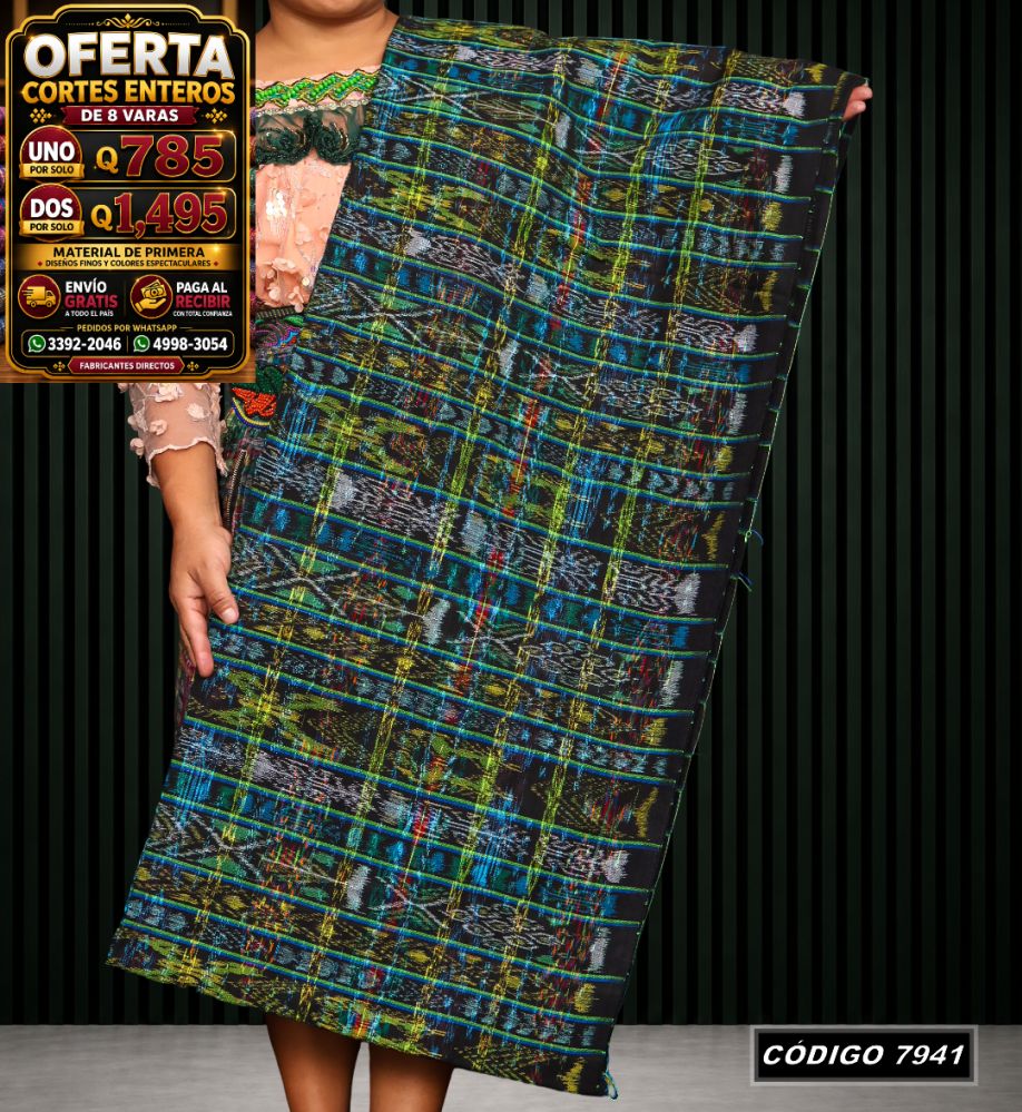 Corte Típico Hilo Alemán de 8 Varas — Q785 | Diseño tradicional guatemalteco