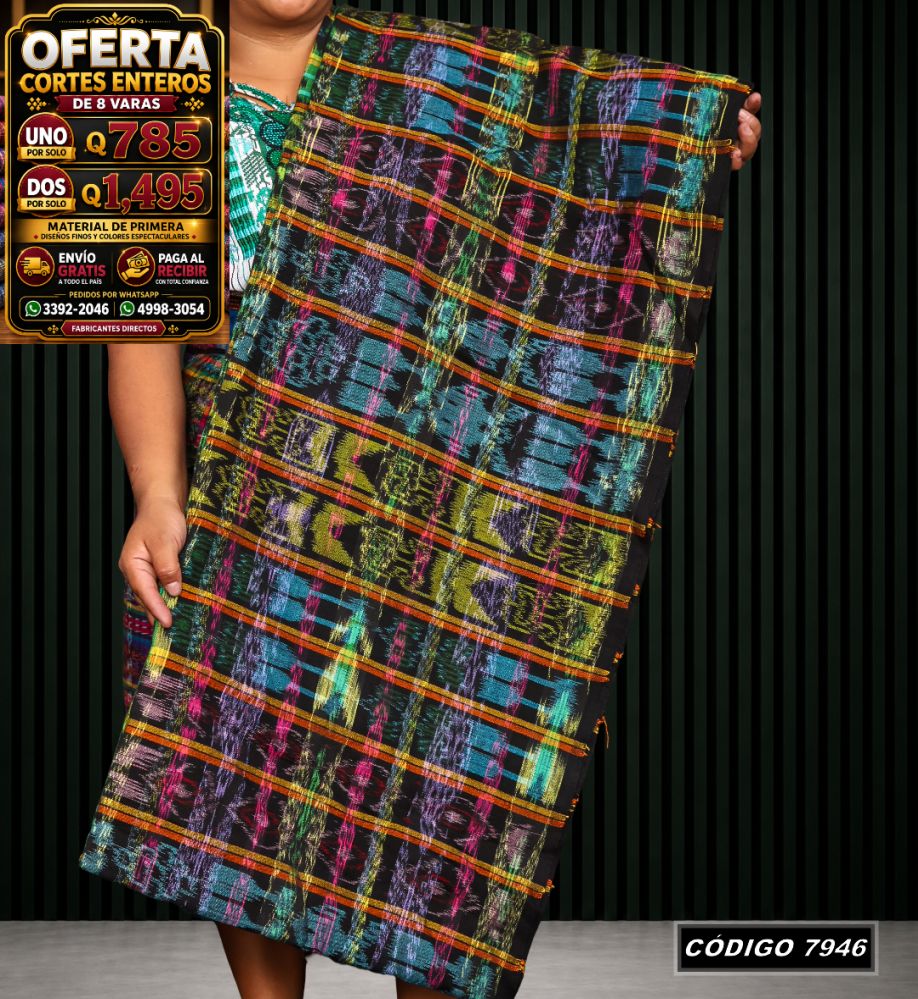 Corte Típico Hilo Alemán de 8 Varas — Q785 | Diseño tradicional guatemalteco
