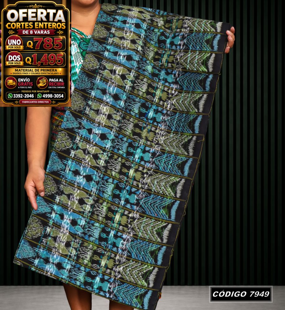 Corte Típico Hilo Alemán de 8 Varas — Q785 | Diseño tradicional guatemalteco
