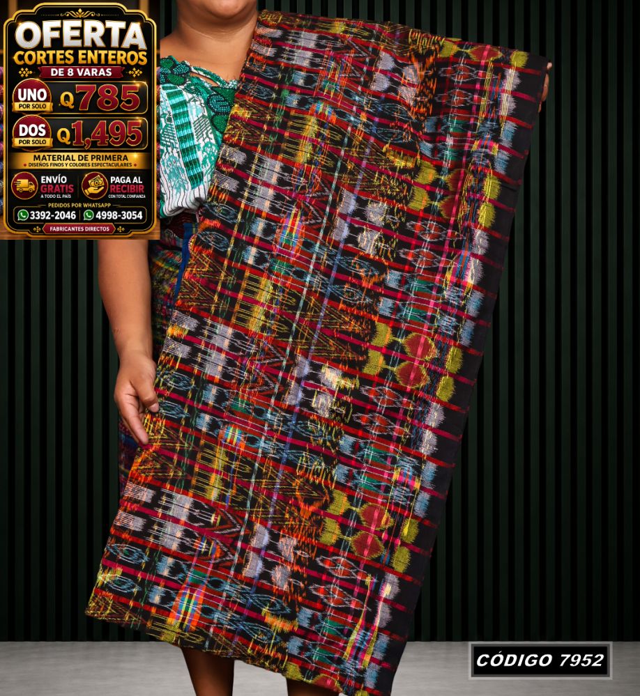 Corte Típico Hilo Alemán de 8 Varas — Q785 | Diseño tradicional guatemalteco
