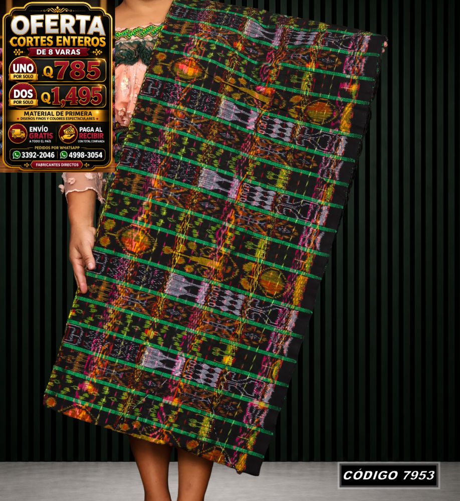 Corte Típico Hilo Alemán de 8 Varas — Q785 | Diseño tradicional guatemalteco