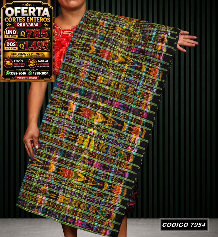 Corte Típico Hilo Alemán de 8 Varas — Q785 | Diseño tradicional guatemalteco