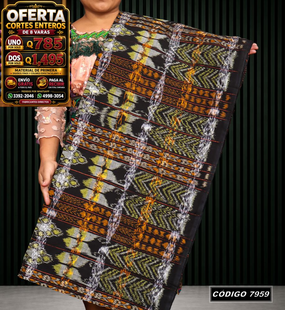 Corte Típico Hilo Alemán de 8 Varas — Q785 | Diseño tradicional guatemalteco