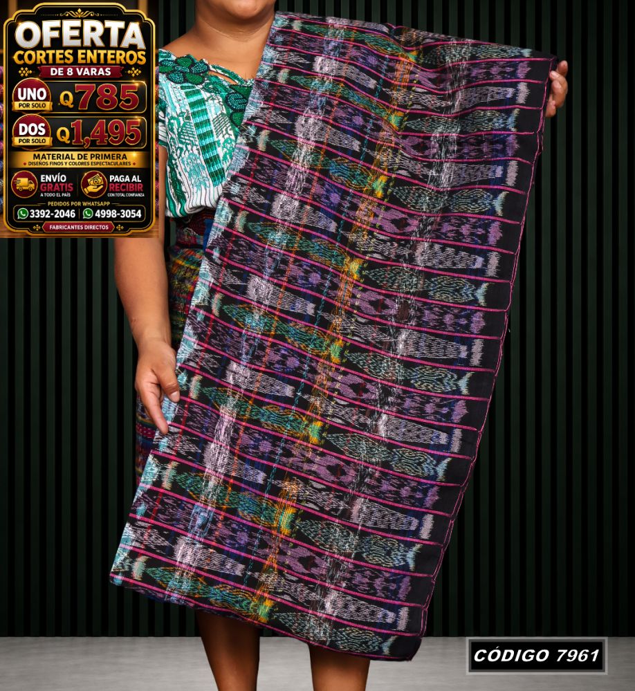 Corte Típico Hilo Alemán de 8 Varas — Q785 | Diseño tradicional guatemalteco