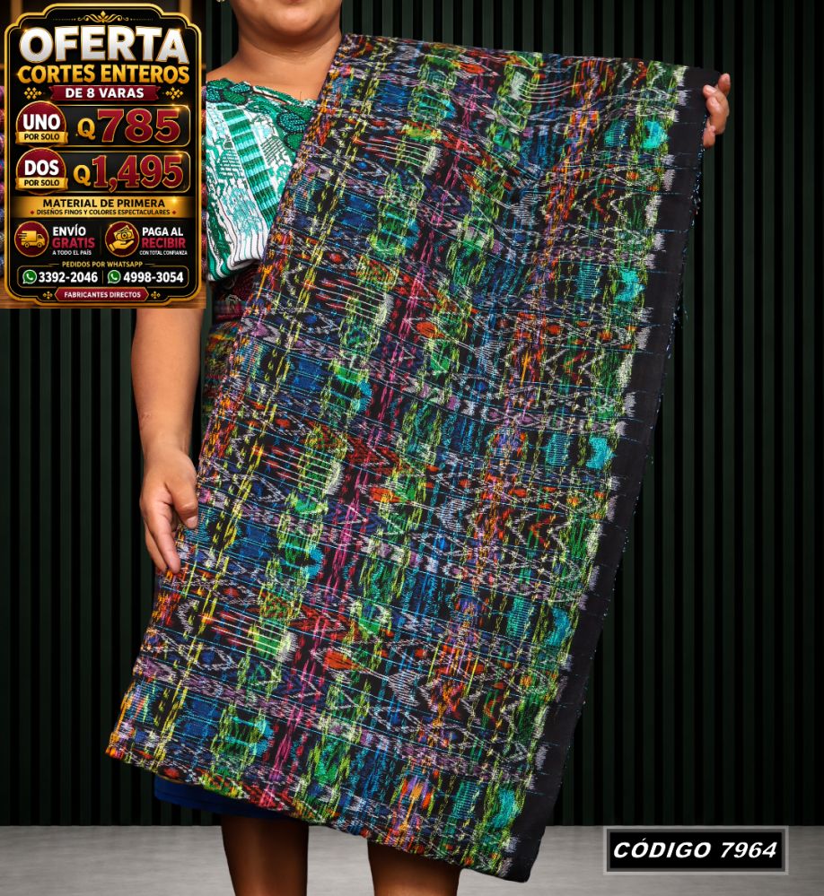 Corte Típico Hilo Alemán de 8 Varas — Q785 | Diseño tradicional guatemalteco