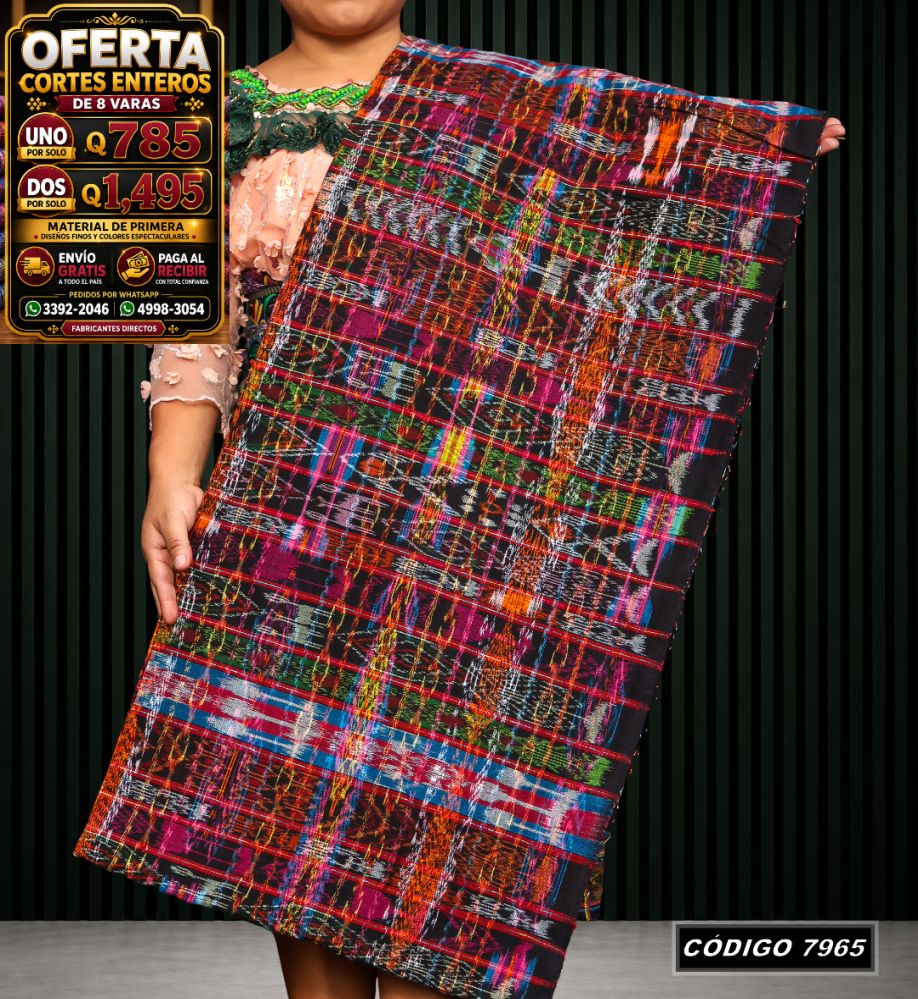 Corte Típico Hilo Alemán de 8 Varas — Q785 | Diseño tradicional guatemalteco