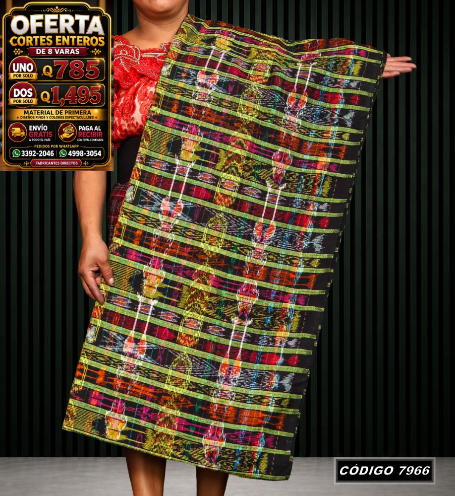 Corte Típico Hilo Alemán de 8 Varas — Q785 | Diseño tradicional guatemalteco