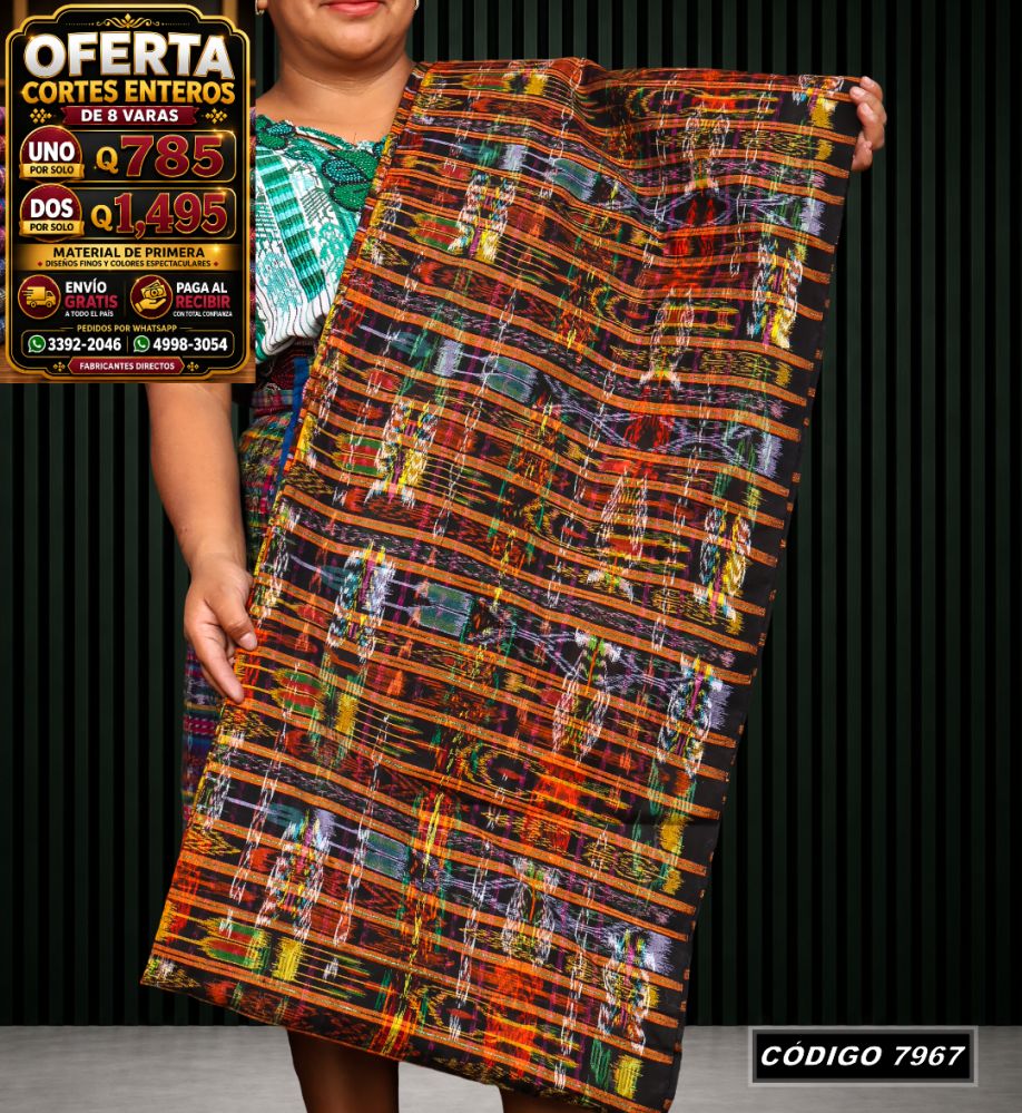 Corte Típico Hilo Alemán de 8 Varas — Q785 | Diseño tradicional guatemalteco