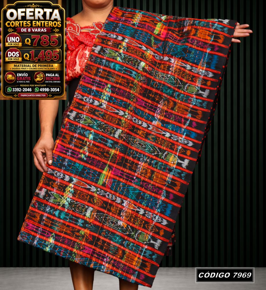 Corte Típico Hilo Alemán de 8 Varas — Q785 | Diseño tradicional guatemalteco