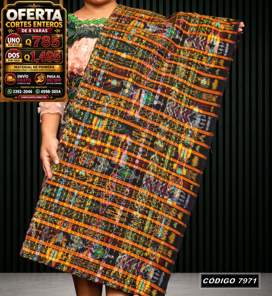 Corte Típico Hilo Alemán de 8 Varas — Q785 | Diseño tradicional guatemalteco