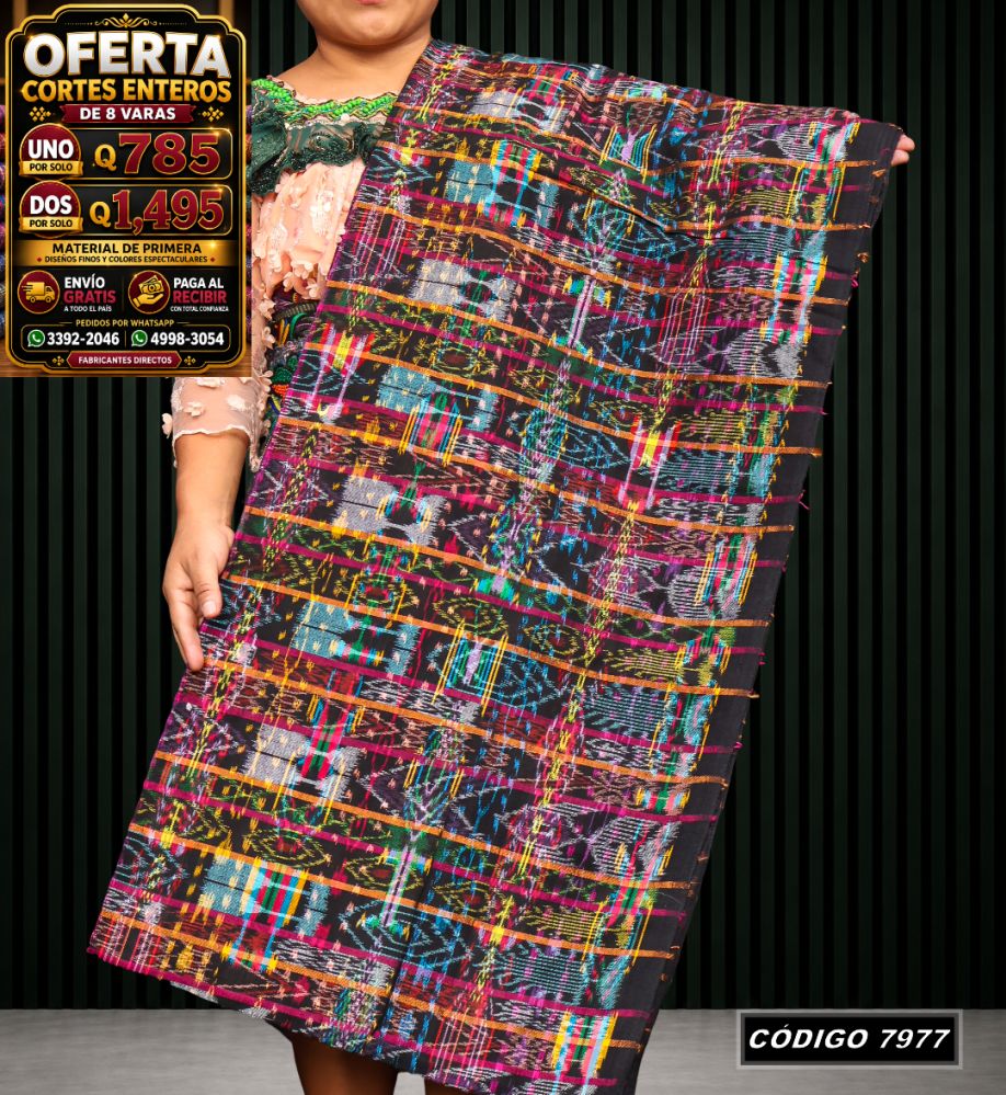 Corte Típico Hilo Alemán de 8 Varas — Q785 | Diseño tradicional guatemalteco